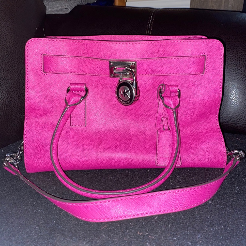 Michael Kors Hamilton East West leather satchel!